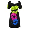 thumbnail image 5 of Vestido sin mangas RETRO LIPS STARS de los años 80 para mujer 2025 vestidos para ocasis oficiales vestido de fiesta 2025, 5 of 5