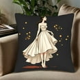 thumbnail image 5 of Set of 2 18x18in Throw Pillow Covers - Elegant Cream Floral Design for Couch Bed or Car - Stylish and Serene Home Decor, 5 of 8