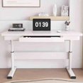 thumbnail image 3 of Reception Keyboard Office Desks Vanity Lifting Laptop White Office Desks Writing Executive Scrivania Con Cassetti Room Furniture My Lux Decor Round, 3 of 33