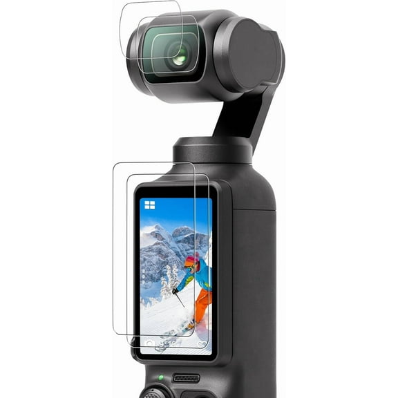2 Pack Osmo Pocket 3 Screen Protector, Tempered Glass LCD Display Film, Ultra HD, 9H Hardness, Scratch Resistant
