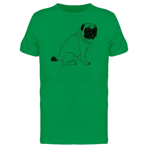 Realistic Hand-Drawn Pug Tee Men's -Image by Shutterstock
