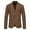 Coffee, variant on WREESH Mens Suit Peaked Lapel One Button Tuxedo Slim Suede Blazer Party Formal Jacket Coffee
