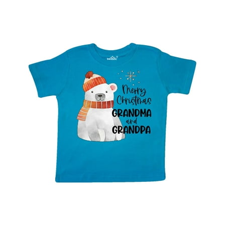

Inktastic Merry Christmas Grandma and Grandpa Cute Polar Bear Gift Toddler Boy or Toddler Girl T-Shirt