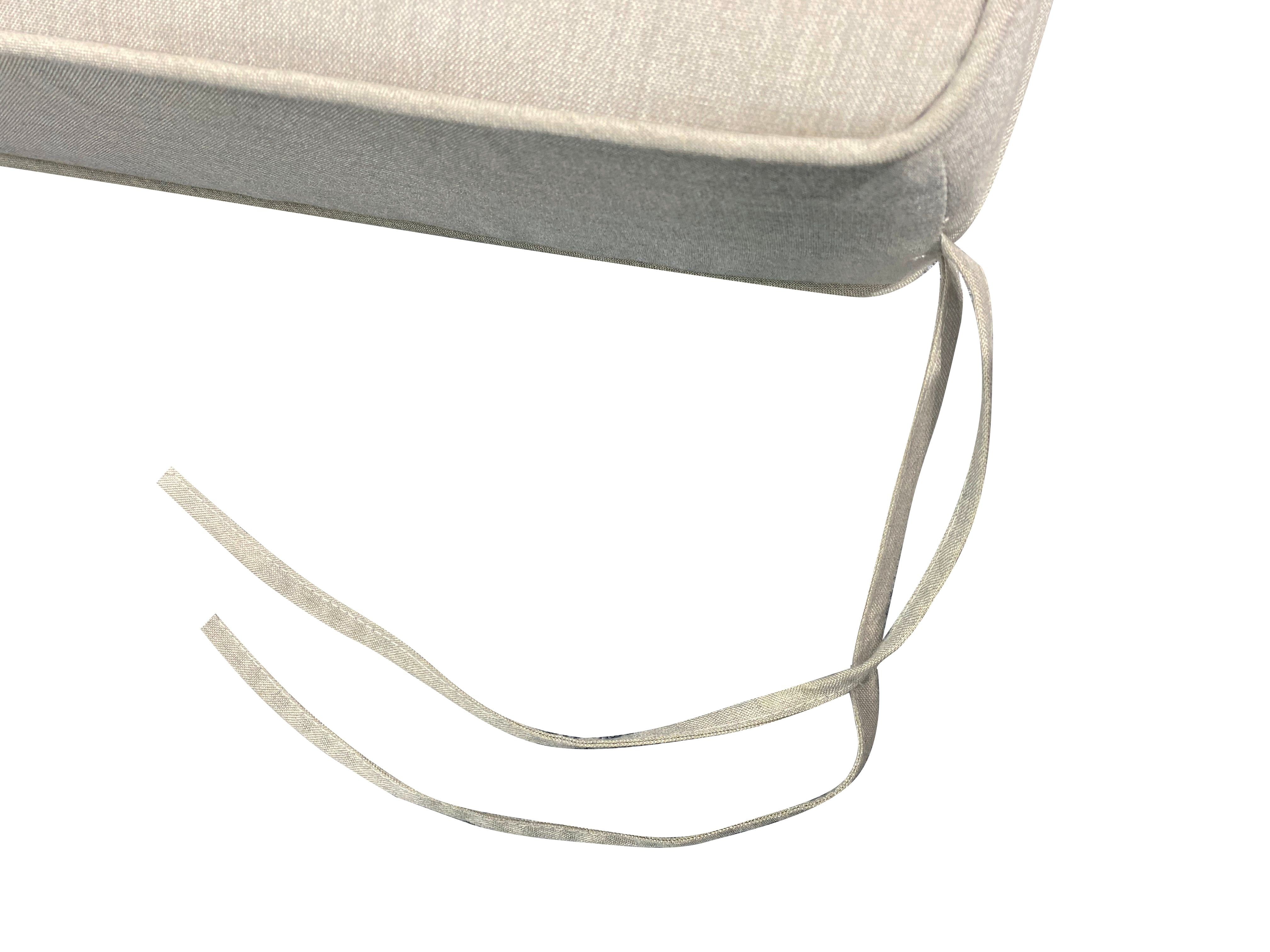 26 x 28 Outdoor Patio Deap Seating Cushion Set in Light Grey with Ties