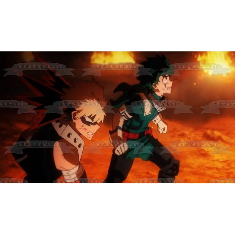 Hero Anime Academia Manga Image Edible Birthday Cake Topper Frosting Sheet  Edible Photo Paper Cake Decoration For a 1/4 Sheet Cake 10 by 8