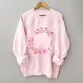thumbnail image 5 of Enjoytime Valentine's Day Long Sleeve Shirt Tops for Woman Graphic Floral Print Crewneck Sweatshirts Top Pullover Loose Lightweight Tunic Womens Sweatshirt on Clearance, 5 of 5
