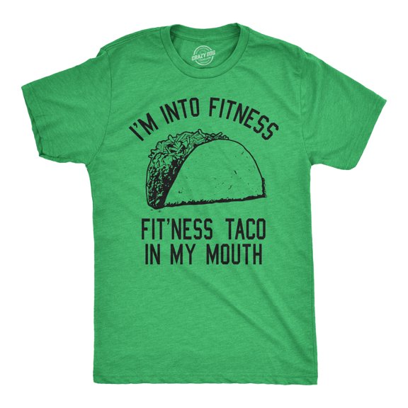 Mens Fitness Taco Funny T Shirt Humorous Gym Graphic Novelty Sarcastic Tee Guys Graphic Tees