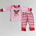 thumbnail image 1 of Venta al por mayor, ropa de Navidad para niña, moda Otoño Invierno, conjunto para niños, pantalones bordados de puntos de pan de jengibre, pijamas para niños, ropa de dormir, 1 of 4