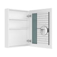 thumbnail image 2 of 20" W x 26" H Single-Door Bathroom Medicine Cabinet with Mirror, Recessed or Surface Mount Bathroom Wall Cabinet, Beveled Edges,Silver, 2 of 8