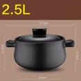 thumbnail image 2 of Ceramic Retro Casserole 2.5L Large Capacity Thickened and Taller Soup Pot High Temperature Resistant Cooking Pot, 2 of 5