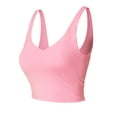 thumbnail image 5 of MixMatchy Women's Longline Wirefree Padded Sports Bra Crop Cami Top Fitness Workout Running Shirts, 5 of 7