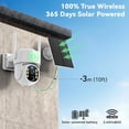 thumbnail image 4 of Solar Security Cameras Wireless Outdoor, 2K 2.4G/5G Solar Camera Outdoor Wireless, Battery Powered Wire-Free WiFi Cameras for Home Security, 360° PTZ, AI Human Detection, Color Night Vision, 4 of 10