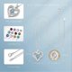 thumbnail image 4 of Collares para mujer, plata de ley 925, colgante de corazón con piedra de nacimiento, oro rosa/blanco, joyería, regalo para mamá y su esposa., 4 of 5