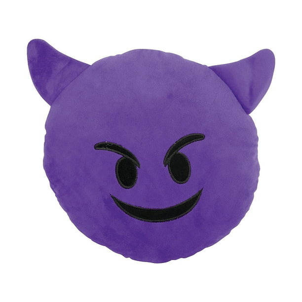devil emoji cushion