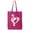 Hot Pink, variant on music note heart Cotton Canvas Tote Bag