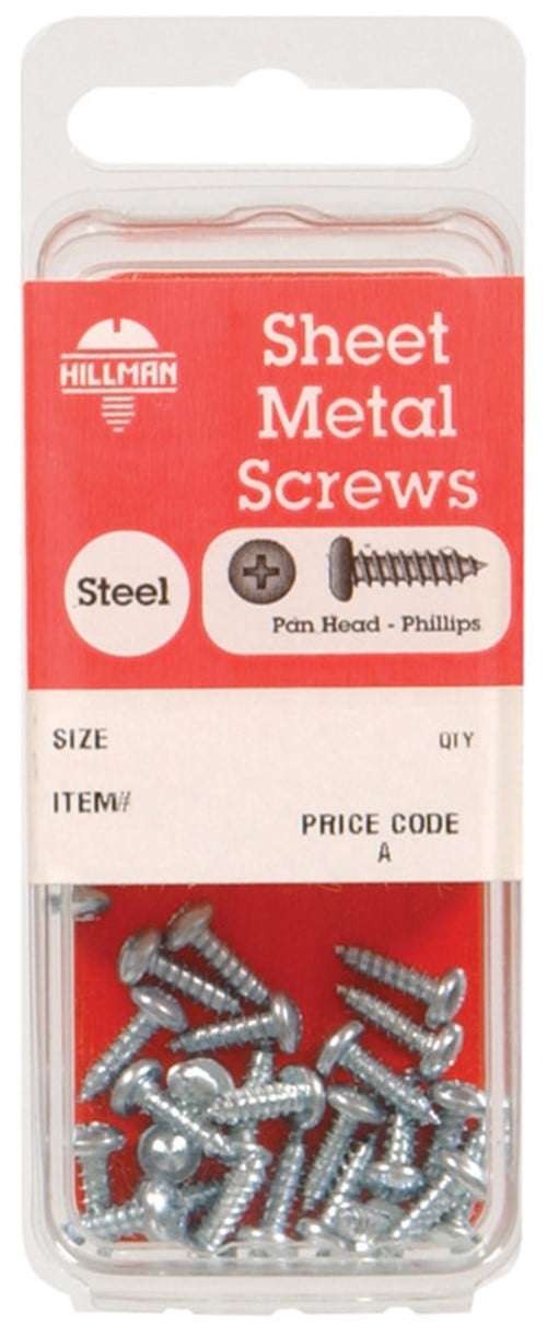 Hillman 7080105 Phillips Pan Head Steel Sheet Metal Screws #14 x 3/4 L in. 
