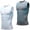 Gray + White, variant on V Boost V2 Compression Shirt Men, Tank Top Quick Dry, Breathable Perfect Fit & Durability , Mens Tank Tops for Any Weather