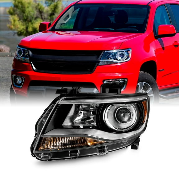 AKKON - Fit 2015 2016 2017 2018 2019 2020 2021 2022 Chevy Colorado Projector Headlight w/Halogen Type Factory Style Driver Side