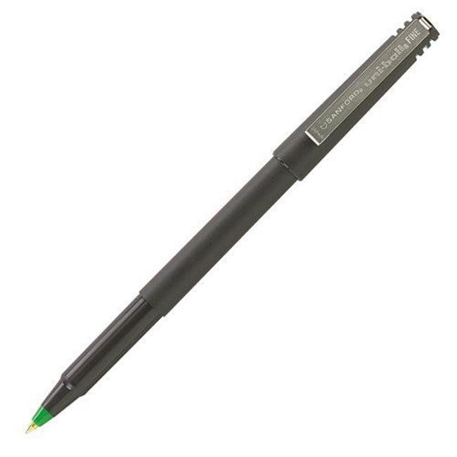 Uniball 60104 Stick Rollerball Pens, Fine Point, Green Ink Walmart