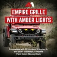 thumbnail image 2 of AMERICAN MODIFIED Grille for 2018-2023 Jeep Wrangler JL & Gladiator JT w/Cam, 2 of 8