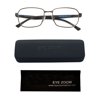 EYE ZOOM Unisex Design Style Blue Light Blocking Reading Glasses, Gunmetal +3.00