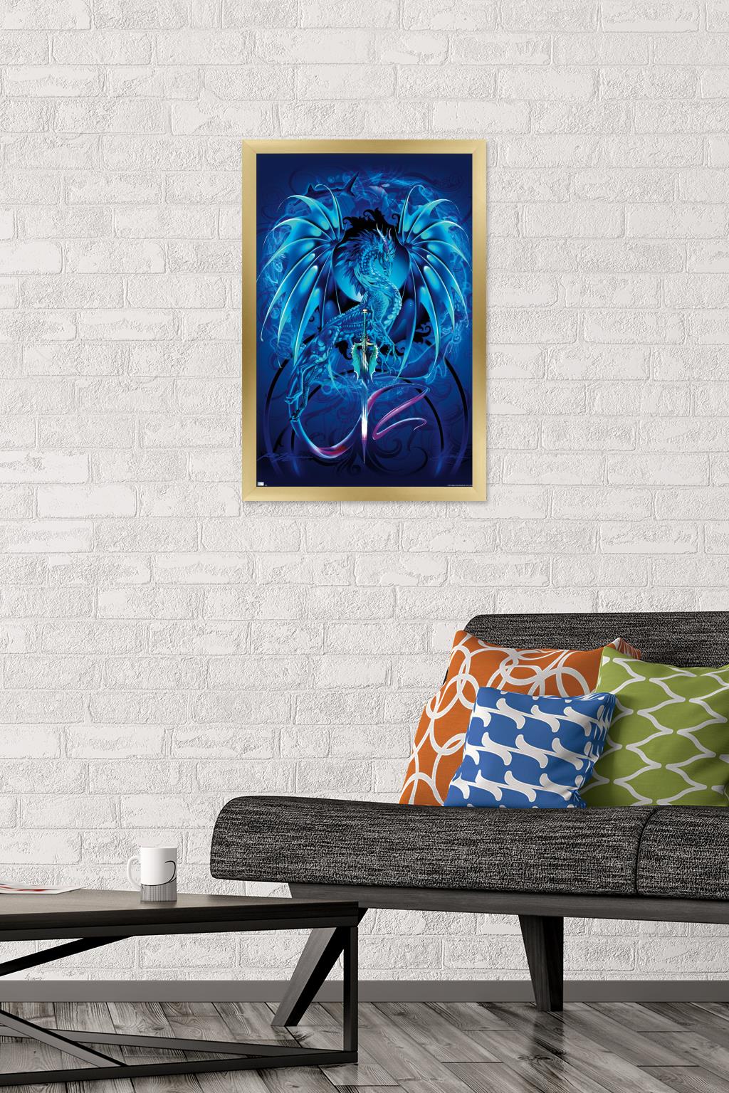 Ruth Thompson - Dragonblade Seablade Wall Poster, 14.725" x 22.375", Framed