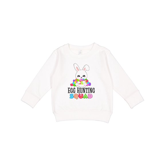Inktastic Egg Hunting Squad with Easter Bunny Toddler Sweatshirt