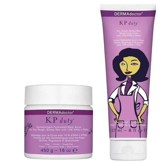 Exfoliante corporal DermaDoctor KP Bump Eraser 473 ml con loción 237 ml