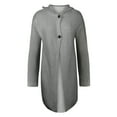 thumbnail image 5 of VISALY Long Cardigans Open Front Cardigan for Women Womens Cardigan Ribbed Sweaters Outwear Long Sleeve Button Down Cardigan Knit Hooded Outwear Chunky Cardigan Sweaters Soft Cardigans Grey Xxl, 5 of 5