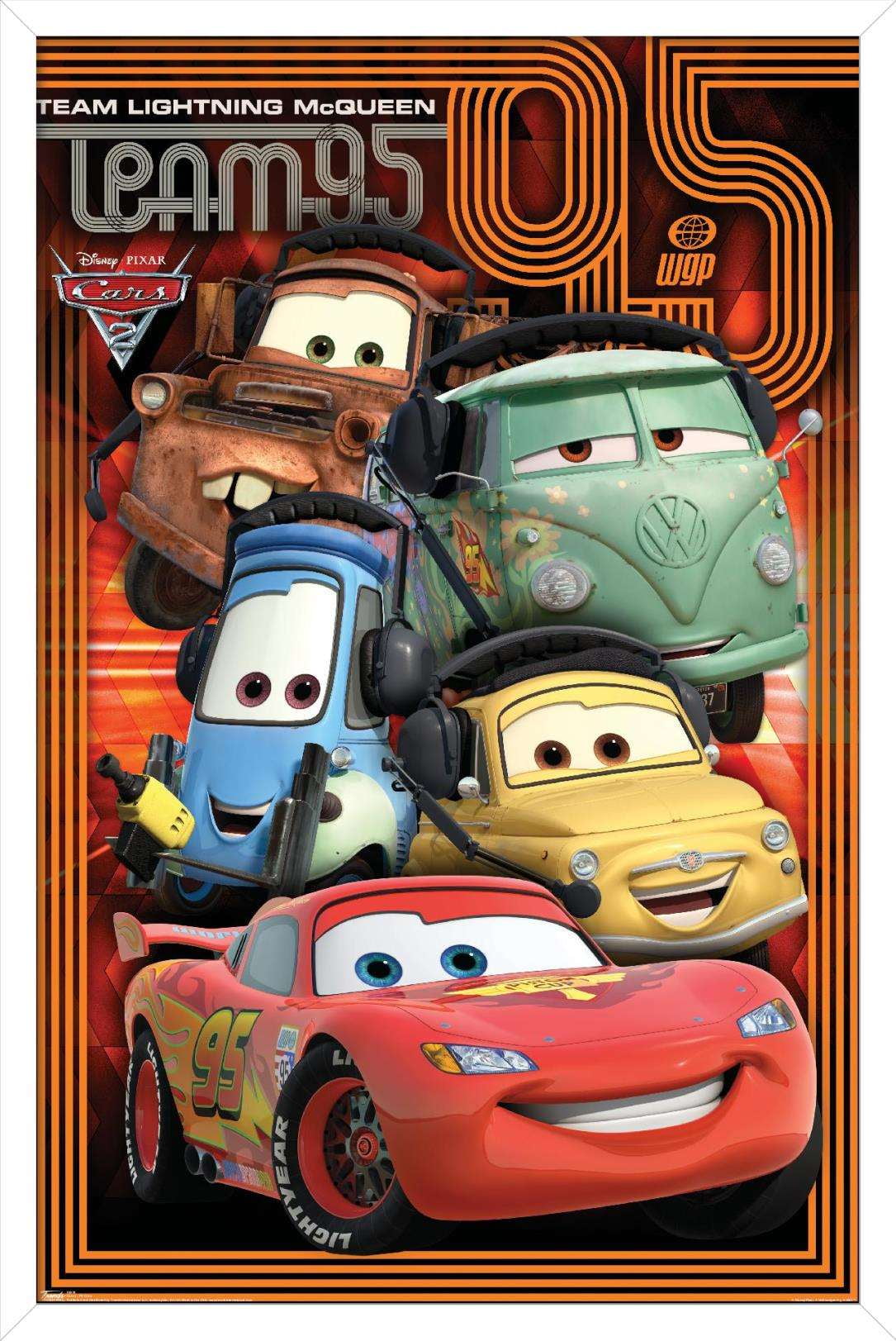 Pixar Lightning McQueen Cartoon Movie 24"x35" Poster 001 Cars 