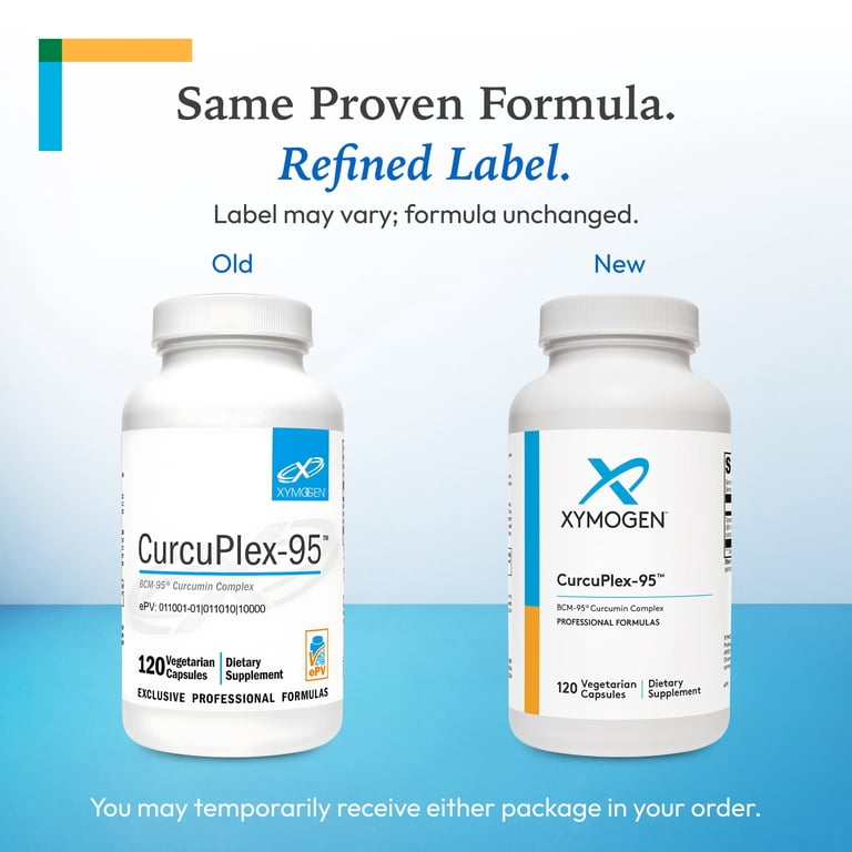 XYMOGEN CurcuPlex 95 Turmeric Curcumin Supplement for Daily Brain