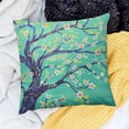 thumbnail image 2 of BANET Throw Pillow Covers with Oil Painting Tree Floral Nature Style, Square  Pillowcases for Spring Fall Summer Christmas, Decorative Home Decor Sofa Cushion Chair Bed White, 2 of 5