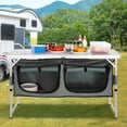 thumbnail image 2 of VEVOR Portable Camp Kitchen, Height Adjustable, Easy Assembly Foldable Table with Portable Bag, MDF Surface, Perfect for Outdoor Picnics, Barbecues, Camping, and RV Trips, 2 of 9