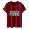 thumbnail image 4 of YDLCAFD T-Shirts Décontractés pour Femmes Imprimés Col Rond Manches Courtes Tunique Blouse, 4 of 5