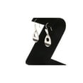 thumbnail image 2 of Boucles d'Oreilles Argentées avec Détail Rayé Noir, 2 of 2