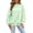 Green, variant on Womens Striped Mock Neck Sweatshirt Long Sleeve Drop Shoulder Loose Pullover Top