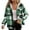 Green, variant on Women's Fleece Lined Plaid Shacket Jacket Long Sleeve Button Down Hooded Jackets Fall Winter Warm Coat Red M