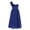 Dark Blue, variant on TiaoBug Kids Flower Girl Dress One-Shoulder Pleated Princess Wedding Bridesmaid Pageant Birthday Party Gown