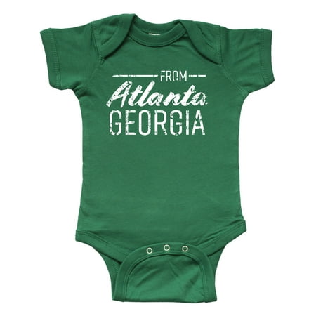

Inktastic From Atlanta Georgia in White Distressed Text Gift Baby Boy or Baby Girl Bodysuit