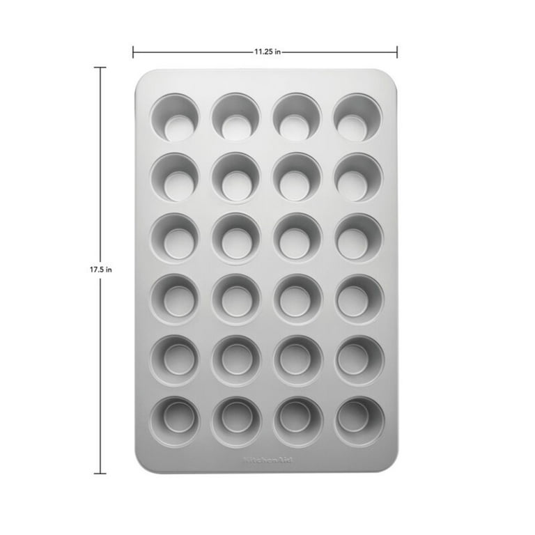 Non-Stick Aluminum 24-Cup Mini Muffin Pan - 13-3/4 X 10-1/2