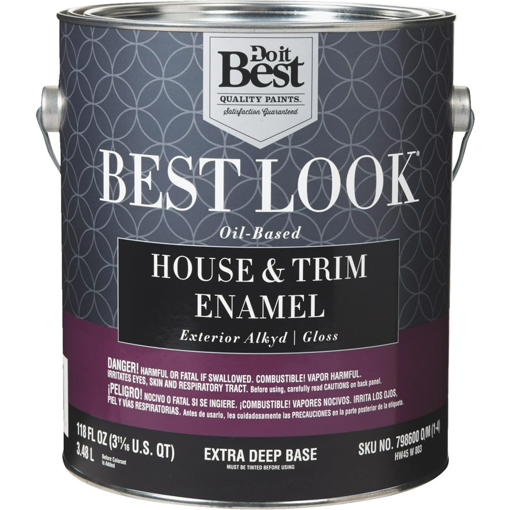 Best Look OilBased Alkyd Gloss Exterior House & Trim Enamel Paint