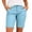 *Blue, variant on VBVC Women's High Waisted Stretch Bermuda Shorts , Dressy Summer Straight Leg Shorts For Women , Ladies' Casual Button Waist Shorts with Pockets,Khaki,S-3XL