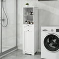 thumbnail image 3 of Bathroom Tall Cabinet Hidden Laundry Hamper Cabinet, Large Laundry Room Storage Cabinets With Tilt-Out Laundry Basket, Top Shelves And Drawer, 3 of 9