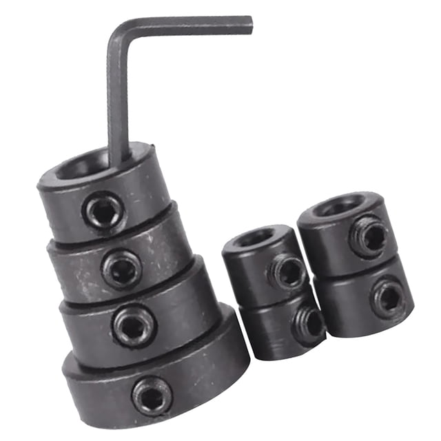 Taladro de 8 piezas, collar de tope de profundidad, mandril de eje de clavija + llave hexagonal para carpintería Sharpla Llave hexagonal