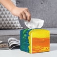 thumbnail image 6 of Rocae Rainbow Colored for High-grade Leather Tissue Box, Exquisite Fashionable Design, Office Tissue Box, Waterproof Family Tissue Box, 6 of 8