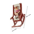 thumbnail image 2 of OULII 1Set Decorative Miniature Rocking Chair Red Resin for Landscaping Decor and Model Furniture, 2 of 5