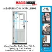 Magic Mesh Deluxe Hands-Free Magnetic Screen Door, Fits Doors up to 39 x 83 inches, Black