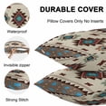 thumbnail image 5 of Outdoor Waterproof Throw Pillow Covers Set of 2 Boho Tribal Style Decorative Pillowcases Square Outdoor Pillows Cushion Case 16x16 Inch Southwest Abstract Bohemian Patio Pillows for Couch Sofa Bed, 5 of 9