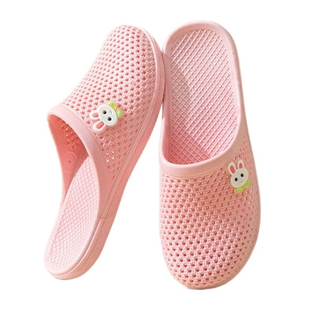 

Lumento Ladies Bath Slipper Summer Sandals Beach Clogs Lightweight Shoes Indoor Outdoor Backless Slip On Slides Pink 7.5
