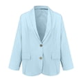 thumbnail image 2 of Vedolay Jackets Womens Oversized Trendy Blazers Fashion Casual Dressy Blazer Jackets,Sky Blue XL, 2 of 4